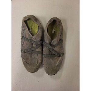 Clarks Artisan Loafers Womens Size 11.5M Style 80633 Gray‎ Suede Leather Shoes